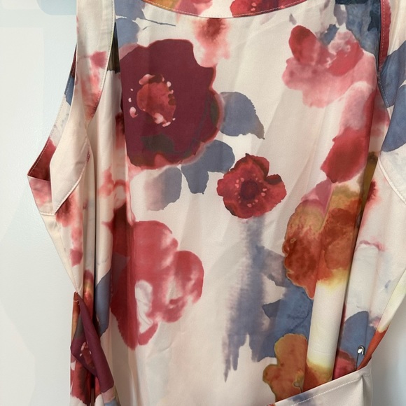 Watercolour print crepe faux wrap Size XL - Picture 3 of 5